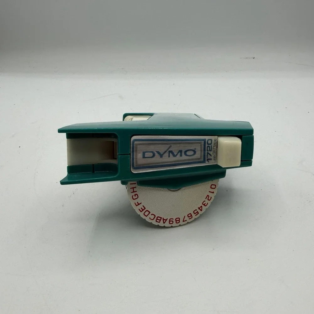 Vintage Green Dymo 1720 Manual Hand Held Label Maker Embosser Printer